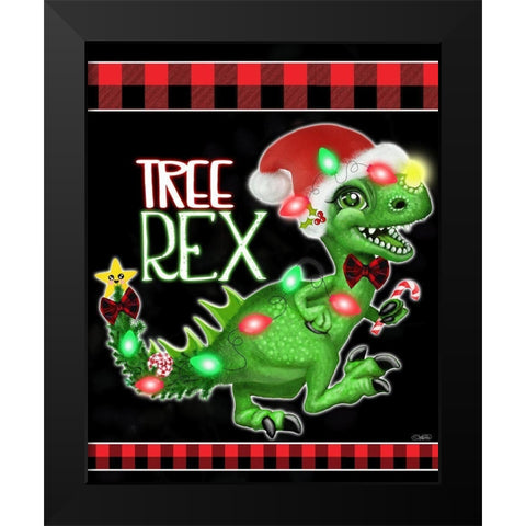 Tree Rex Black Modern Wood Framed Art Print by Sheena Pike Art