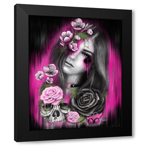 Ravenous Black Modern Wood Framed Art Print with Double Matting by Sheena Pike Art