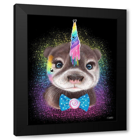 OtterCorn Black Modern Wood Framed Art Print with Double Matting by Sheena Pike Art
