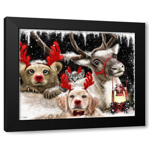 We all Just Want to be Rudolph Black Modern Wood Framed Art Print with Double Matting by Sheena Pike Art