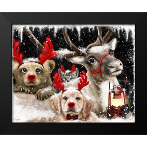 We all Just Want to be Rudolph Black Modern Wood Framed Art Print by Sheena Pike Art