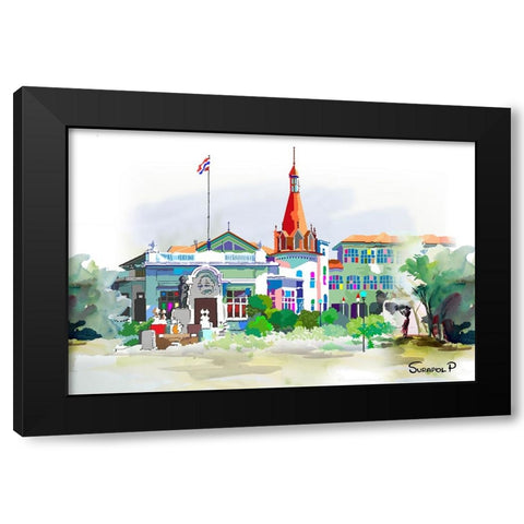 The Palace Black Modern Wood Framed Art Print by Pansanit, Surapol
