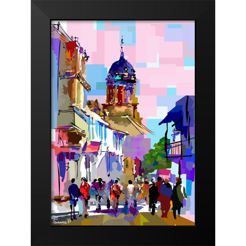 Vacatiom Travel Black Modern Wood Framed Art Print by Pansanit, Surapol