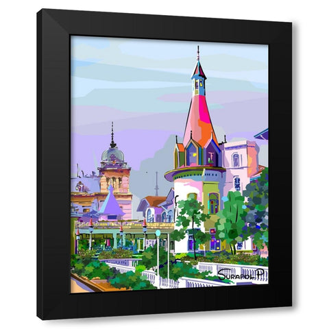 The Palace 2 Black Modern Wood Framed Art Print by Pansanit, Surapol
