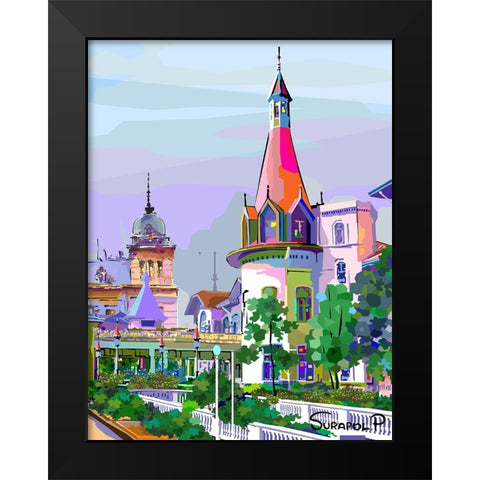 The Palace 2 Black Modern Wood Framed Art Print by Pansanit, Surapol