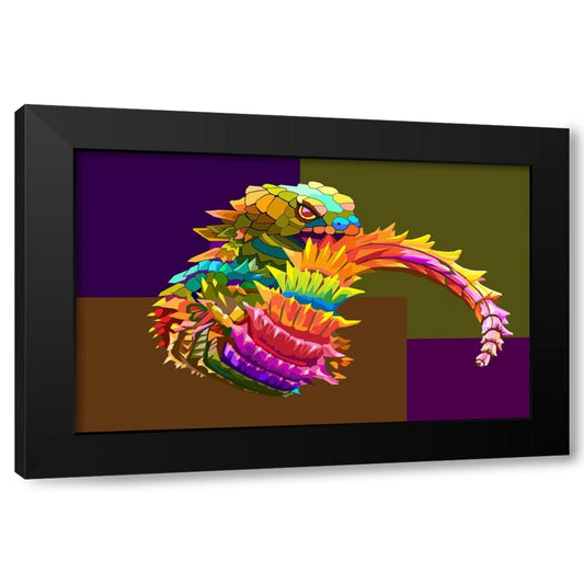 Chameleon Black Modern Wood Framed Art Print by Pansanit, Surapol
