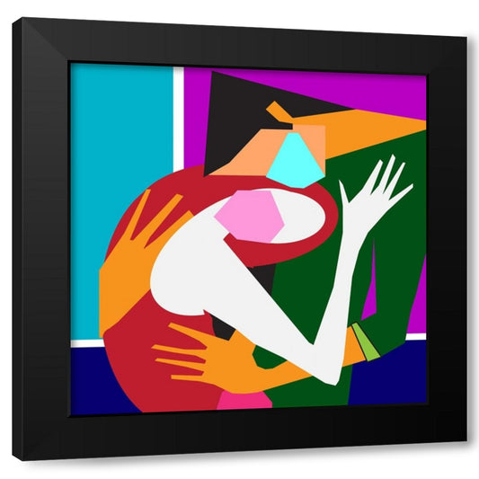 The Love 001 Black Modern Wood Framed Art Print by Pansanit, Surapol