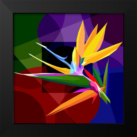 Bird Of Paradise 001 Black Modern Wood Framed Art Print by Pansanit, Surapol
