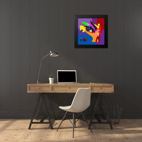 Heavenly Eyes Black Modern Wood Framed Art Print by Pansanit, Surapol