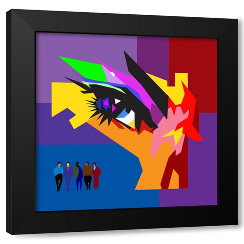 Heavenly Eyes Black Modern Wood Framed Art Print by Pansanit, Surapol