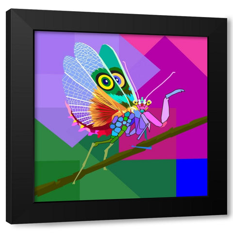 The Locust 3 Black Modern Wood Framed Art Print with Double Matting by Pansanit, Surapol