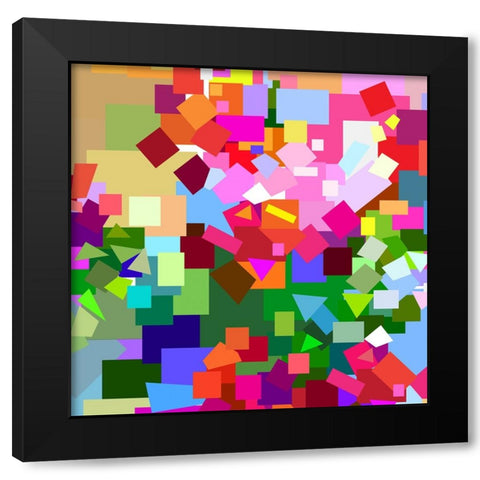 Beautiful Flowers Black Modern Wood Framed Art Print by Pansanit, Surapol