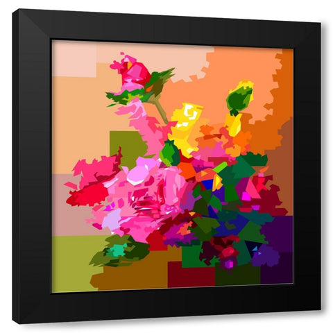 Beautiful Rose Black Modern Wood Framed Art Print with Double Matting by Pansanit, Surapol