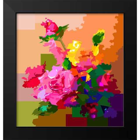 Beautiful Rose Black Modern Wood Framed Art Print by Pansanit, Surapol