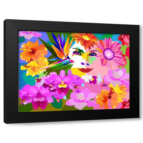 The Face Black Modern Wood Framed Art Print by Pansanit, Surapol