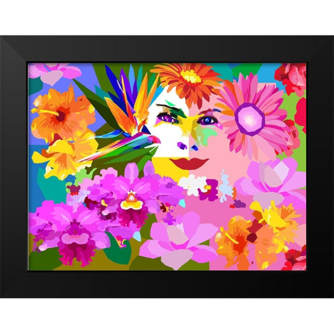 The Face Black Modern Wood Framed Art Print by Pansanit, Surapol