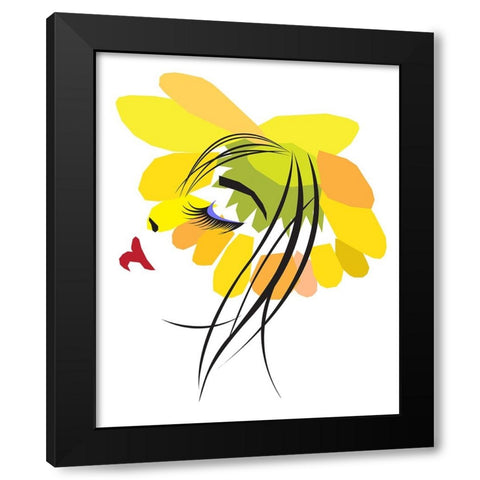 Woman and Nature Black Modern Wood Framed Art Print with Double Matting by Pansanit, Surapol