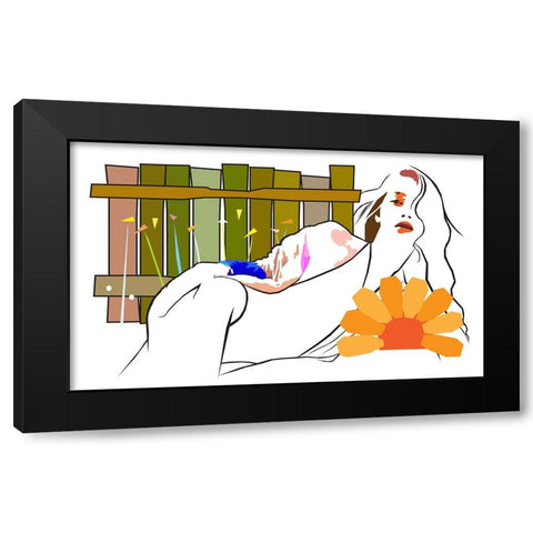 Super Model Black Modern Wood Framed Art Print by Pansanit, Surapol