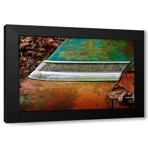 Single Leaf Black Modern Wood Framed Art Print by Susan Vizvary Photography