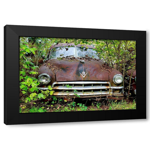 Caddy In The Trees Black Modern Wood Framed Art Print by Susan Vizvary Photography