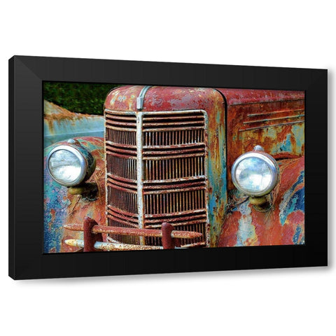 Front Grill Black Modern Wood Framed Art Print by Susan Vizvary Photography