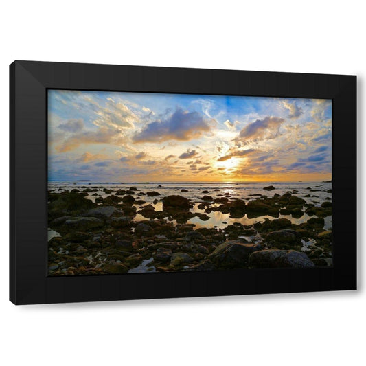 Blue Mexico Sunset Black Modern Wood Framed Art Print by Susan Vizvary Photography