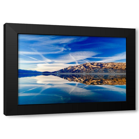Cloud Reflection Black Modern Wood Framed Art Print by Susan Vizvary Photography