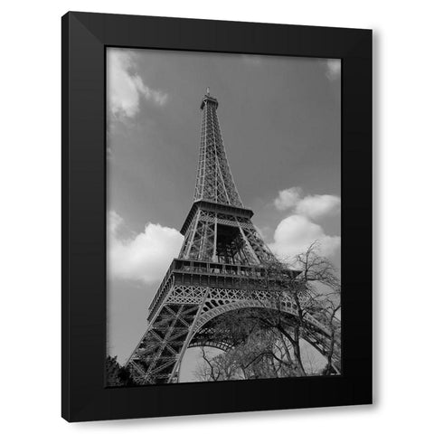 Eiffel To The Sky Black Modern Wood Framed Art Print with Double Matting by Susan Vizvary Photography