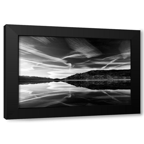 Sunset Reflection Black Modern Wood Framed Art Print with Double Matting by Susan Vizvary Photography