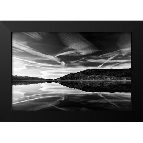 Sunset Reflection Black Modern Wood Framed Art Print by Susan Vizvary Photography