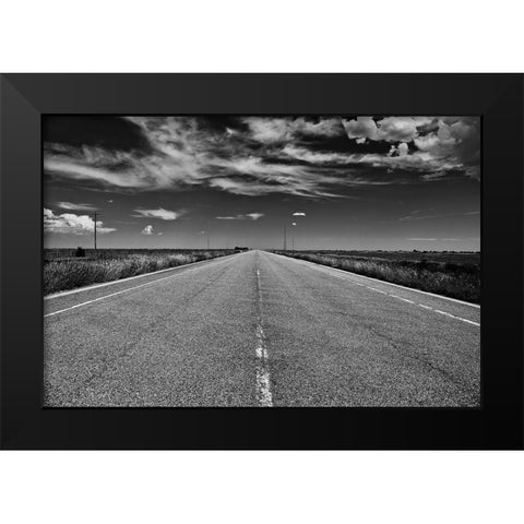 The Long Road Black Modern Wood Framed Art Print by Susan Vizvary Photography