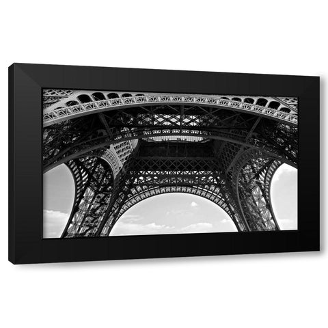 Under Eiffel Black Modern Wood Framed Art Print with Double Matting by Susan Vizvary Photography