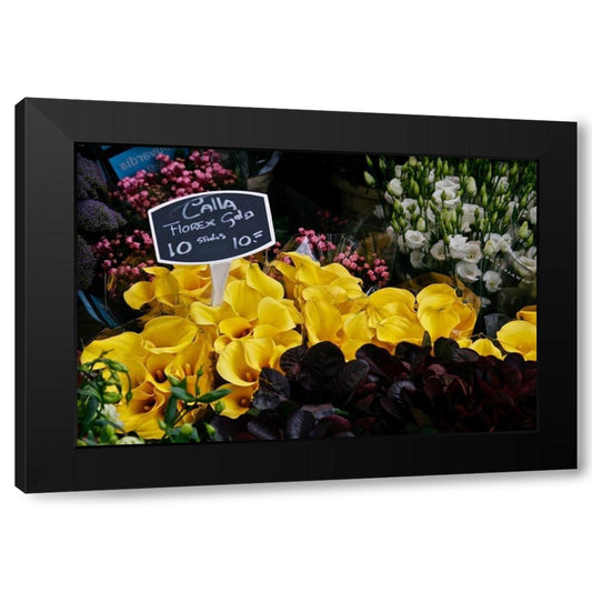 Callas For Sale Black Modern Wood Framed Art Print by Susan Vizvary Photography