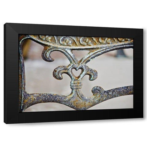 Rusted Heart  Black Modern Wood Framed Art Print by Susan Vizvary Photography