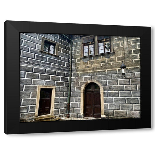 Castle Corner Black Modern Wood Framed Art Print by Susan Vizvary Photography