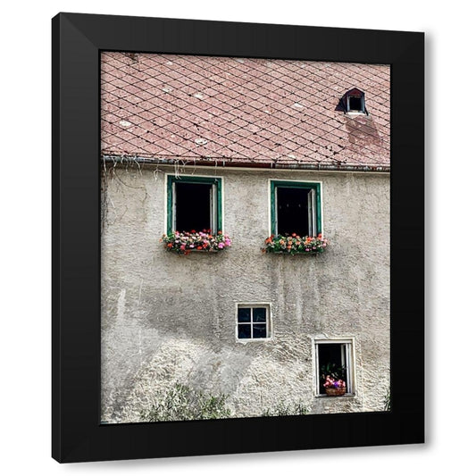 European Farm House Black Modern Wood Framed Art Print by Susan Vizvary Photography