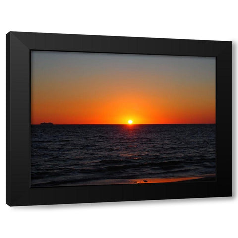 Caribbean Sunrise Black Modern Wood Framed Art Print by Bonin, Suzanne