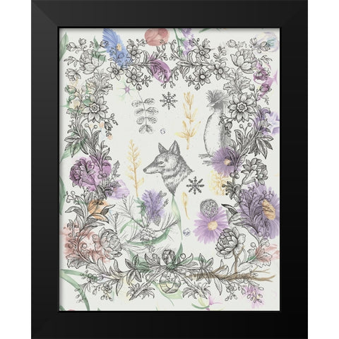Celebrate Spring Black Modern Wood Framed Art Print by The Font Diva