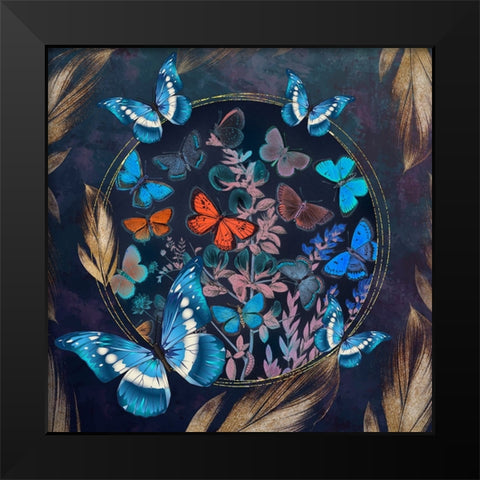 Fields Of Gold Black Modern Wood Framed Art Print by The Font Diva