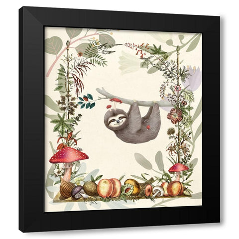 Hanging Out Black Modern Wood Framed Art Print with Double Matting by The Font Diva