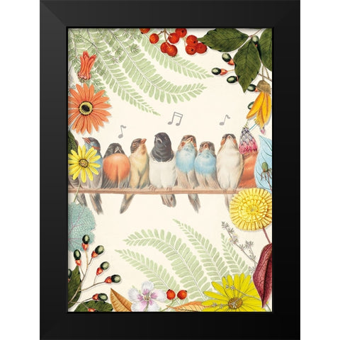 Tweet Black Modern Wood Framed Art Print by The Font Diva