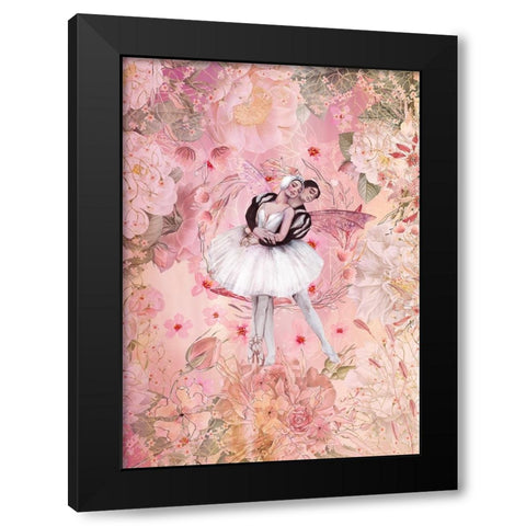 Let Me Be Your Wings 1 Black Modern Wood Framed Art Print by The Font Diva