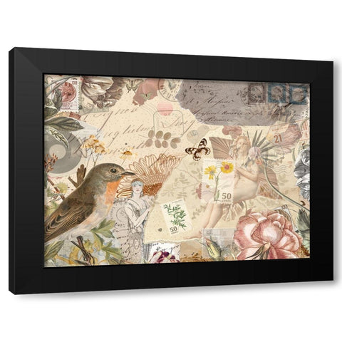 Letters to Home Black Modern Wood Framed Art Print by The Font Diva