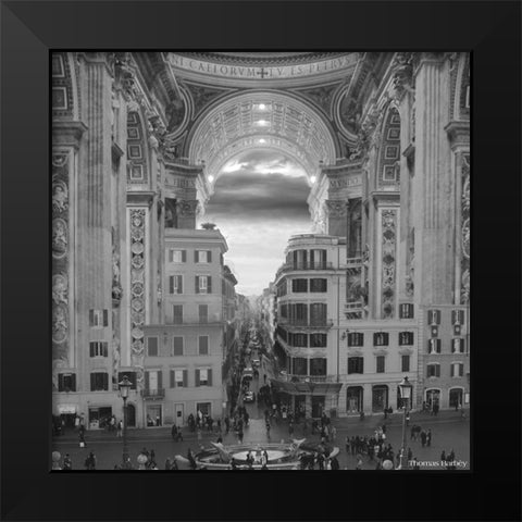 A Hole in the Wall Black Modern Wood Framed Art Print by Barbey, Thomas