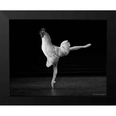 Beautiful Cock Black Modern Wood Framed Art Print by Barbey, Thomas