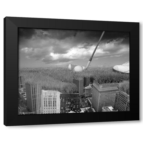 Big Shot Black Modern Wood Framed Art Print by Barbey, Thomas