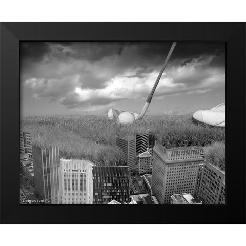 Big Shot Black Modern Wood Framed Art Print by Barbey, Thomas