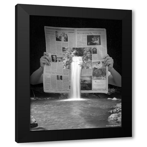 Breaking News Black Modern Wood Framed Art Print by Barbey, Thomas