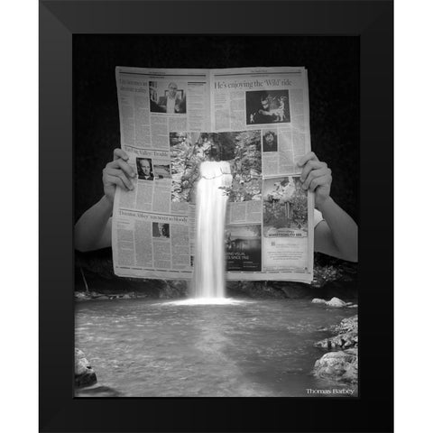 Breaking News Black Modern Wood Framed Art Print by Barbey, Thomas