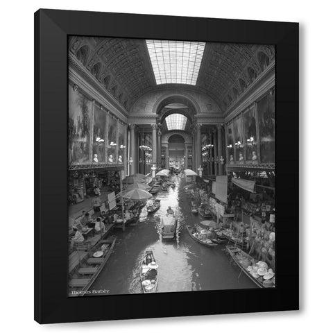 Inner Course Black Modern Wood Framed Art Print with Double Matting by Barbey, Thomas